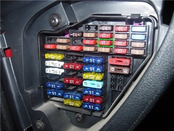 Не Горит Подсветка Приборов на Шкоде. Блок предохранителей